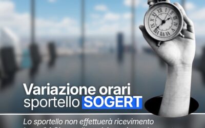 SOGERT Melilli. Variazione orari per l’inizio di giugno