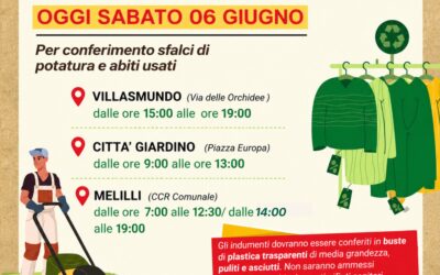 Isole ecologiche a Melilli | Orari e info per lo smaltimento di sfalci e abiti usati