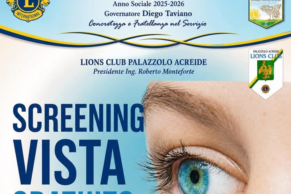Screening oculistico gratuito a Buccheri con i Lions Club
