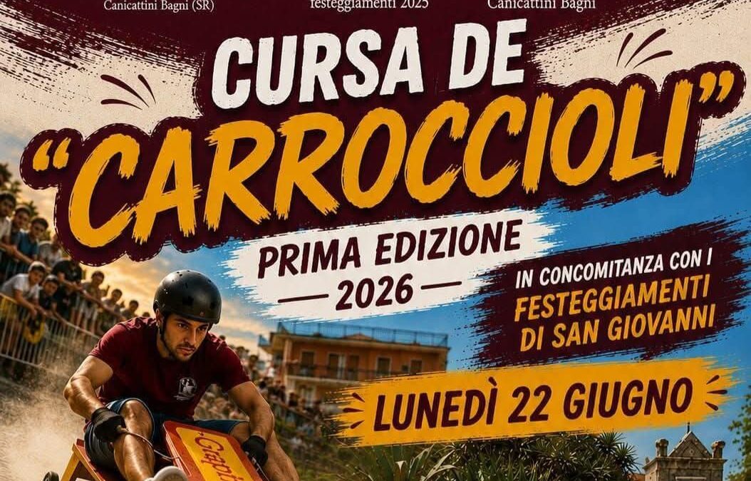 Adrenalina a Canicattini Bagni| Arriva la prima “Cursa de Carroccioli”
