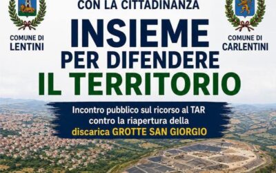 Lentini e Carlentini unite | Incontro pubblico contro la riapertura della discarica Grotte San Giorgio