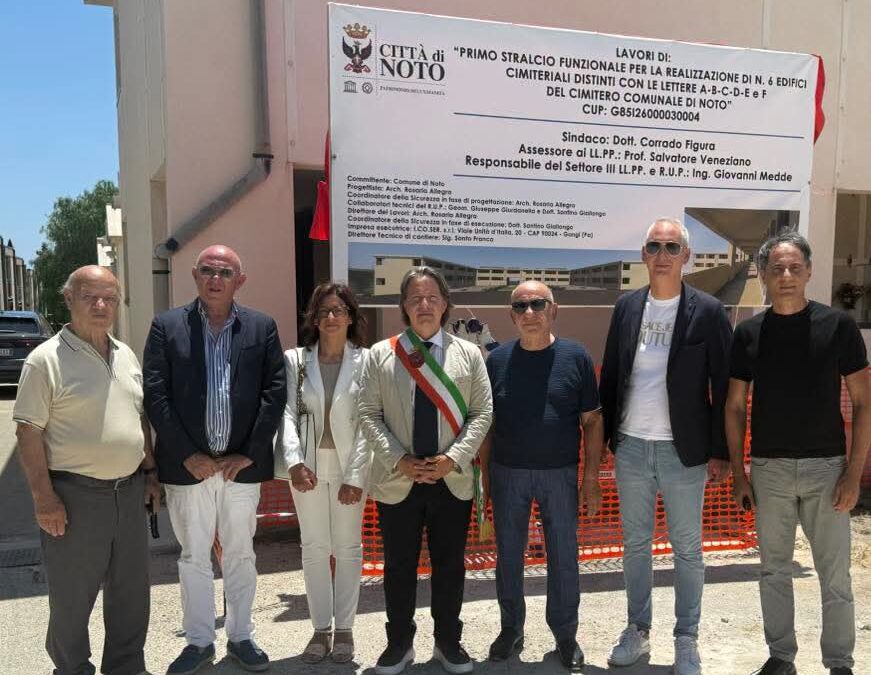 Noto | Sbloccati i lavori al cimitero. Al via il cantiere per i nuovi loculi