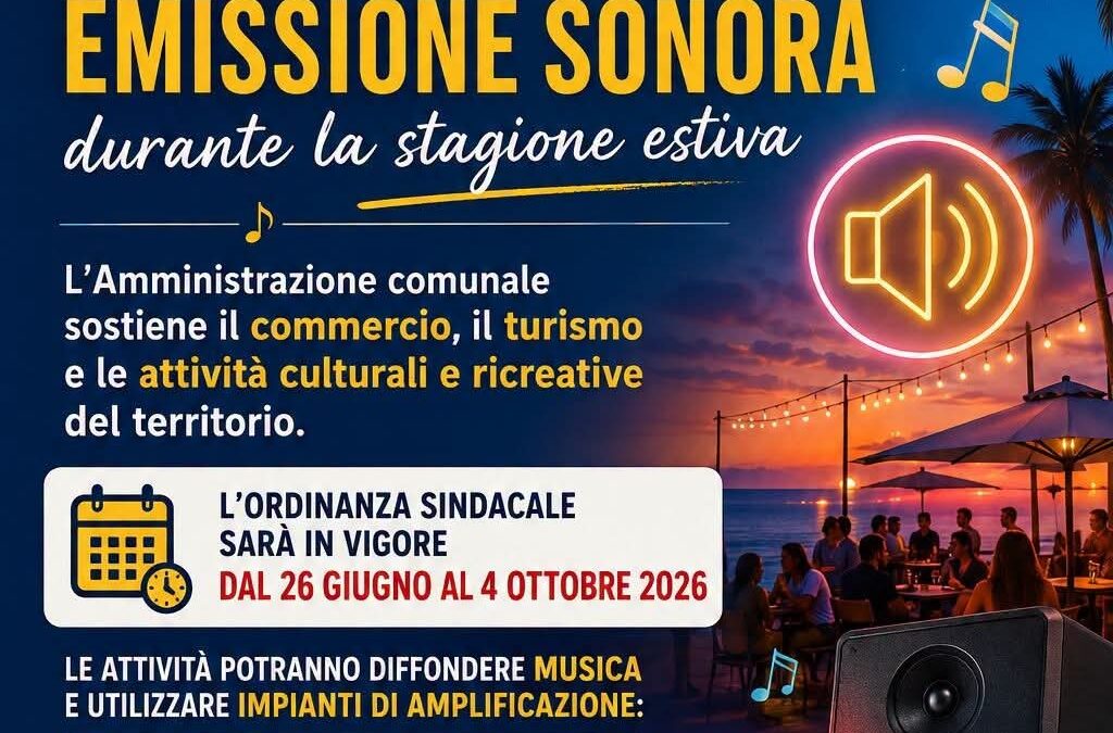 Priolo Gargallo | Deroga estiva ai limiti di emissione sonora per attività e intrattenimento