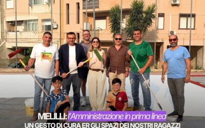Melilli | Tinteggiato il campetto in vista dei centri estivi