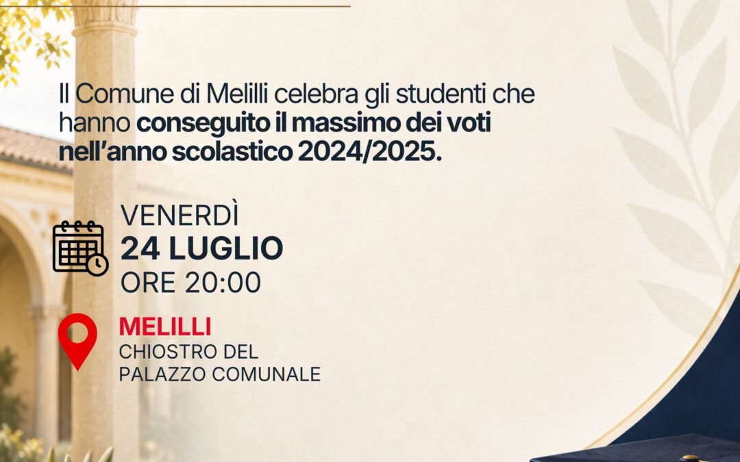 Melilli premia le eccellenze Il Terzo Festival dell’Educazione celebra il talento dei giovani