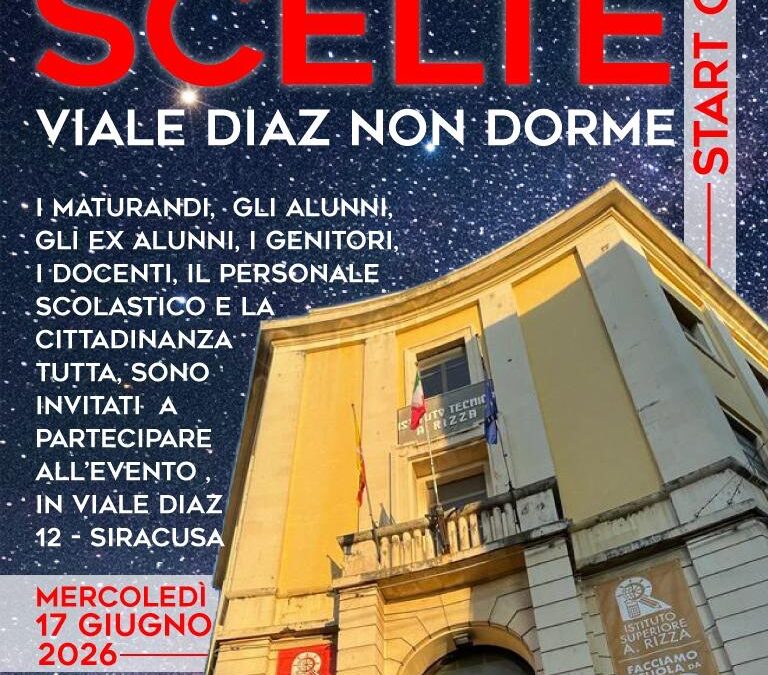 “Notte prima degli esami”. Al Rizza un appuntamento per tutta la Comunità