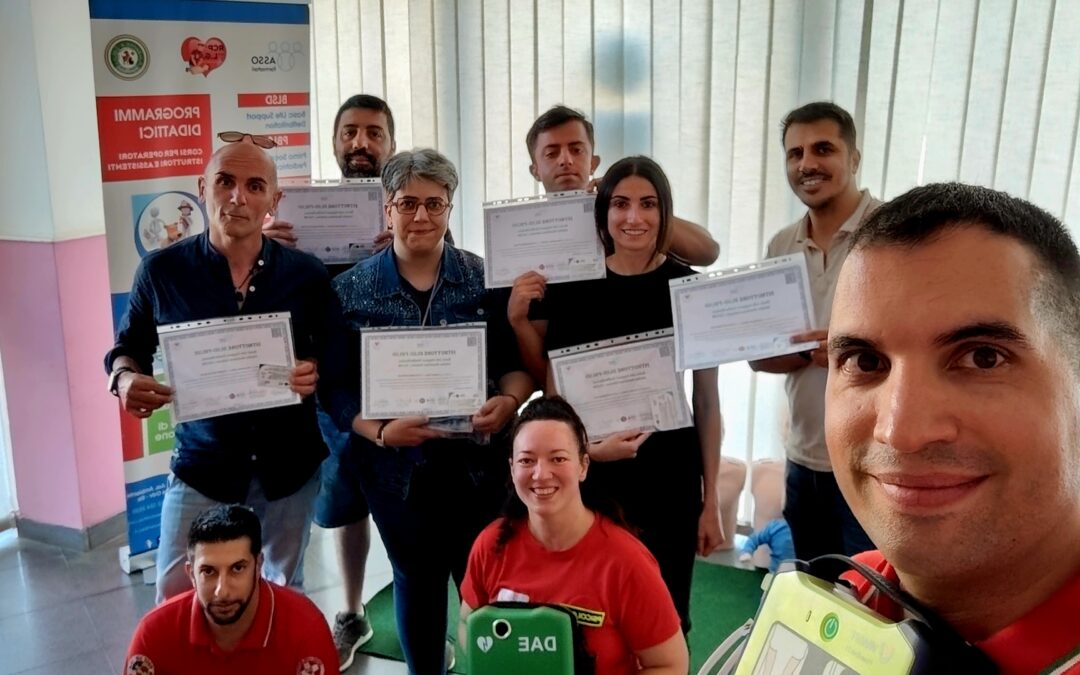 Sei nuovi Istruttori BLSD-PBLSD formati a Città Giardino | Rafforzata la rete del progetto First Responders di Comunità