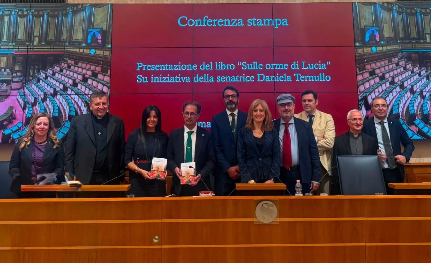 Sulle orme di Lucia presentazione al Senato della Repubblica sala Nassiriya