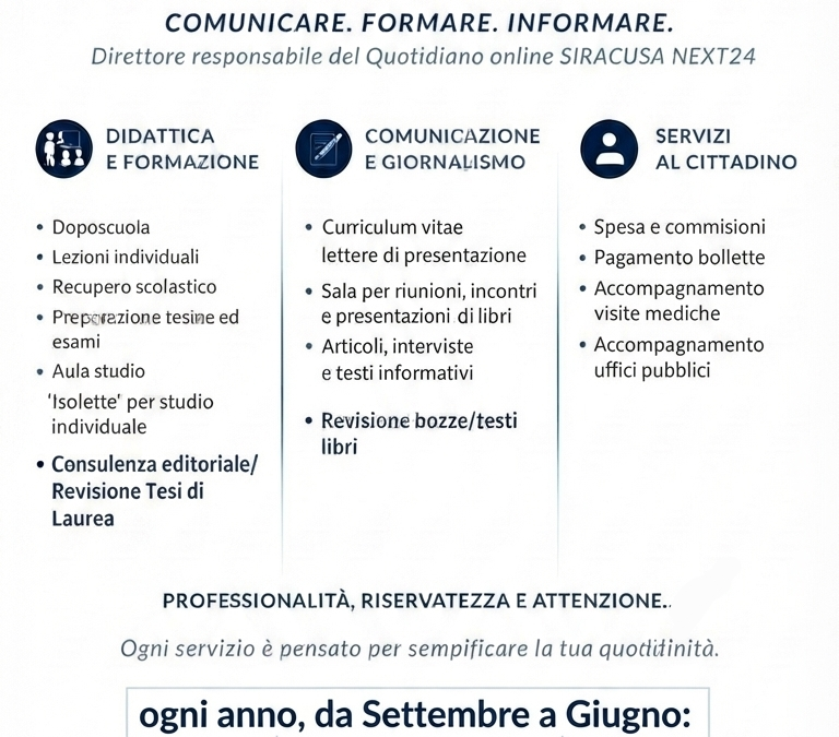 Lo Studio Professionale Angelo Di Tommaso amplia i servizi: doposcuola, giornalismo e assistenza al cittadino