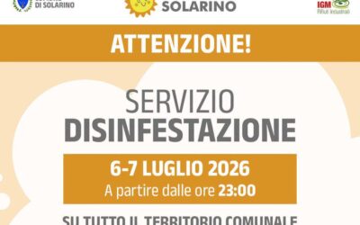 Comune di Solarino | Servizio di disinfestazione sul territorio
