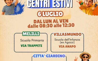 Al via i Centri Estivi 2026 a Melilli | Spazio al divertimento e alla socializzazione