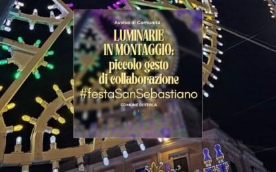 Ferla verso San Sebastiano | Iniziano i lavori per le luminarie