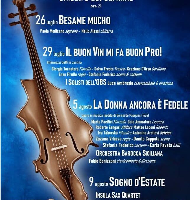 Note d’Estate a Ortigia | Il cartellone del Festival al Chiostro del Carmine