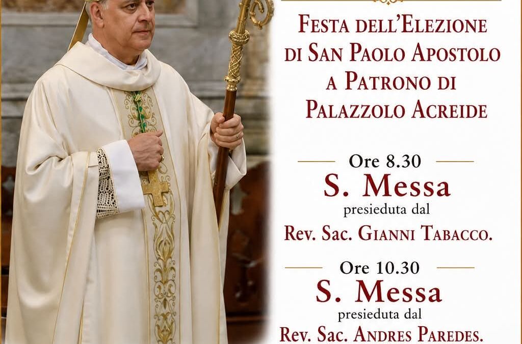 Palazzolo Acreide | San Paolo Apostolo, oggi la festa dell’Elezione a Patrono della Città