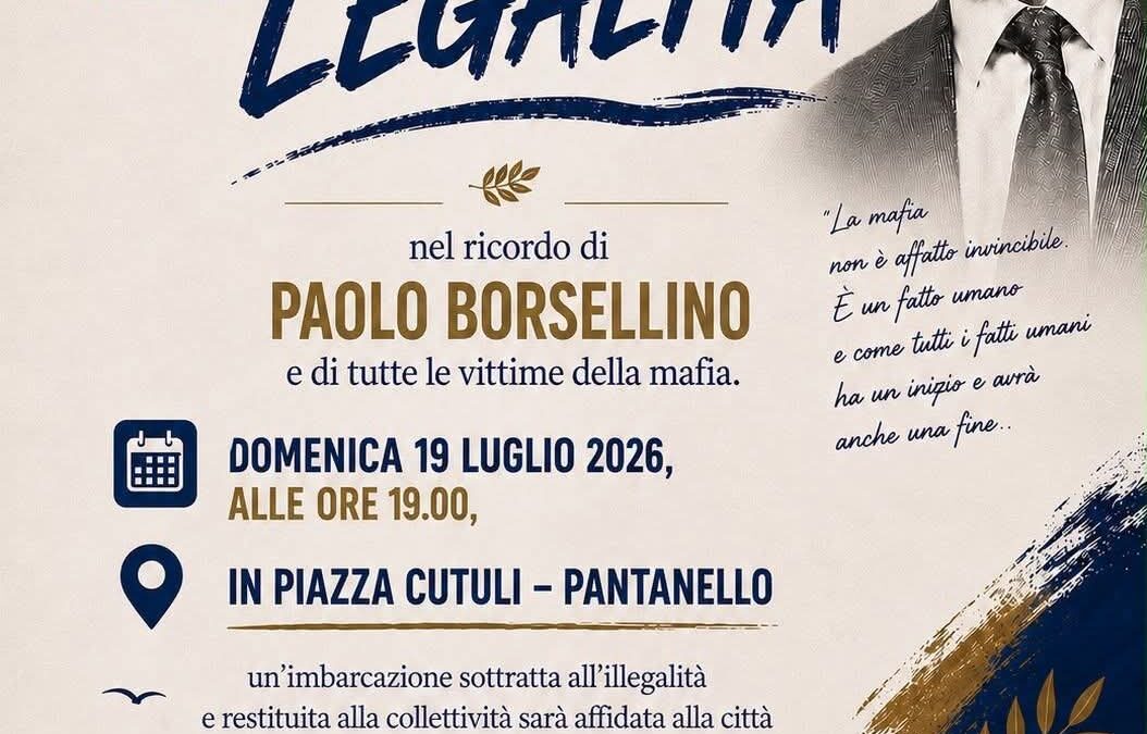 Avola | “Rotta della Legalità” nel ricordo di Paolo Borsellino