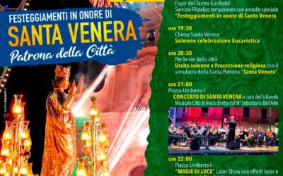 Festeggiamenti in onore di Santa Venera: il programma di domenica 26 luglio 2026 ad Avola