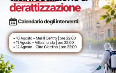 Comune di Melilli | Il calendario degli interventi di disinfestazione e derattizzazione