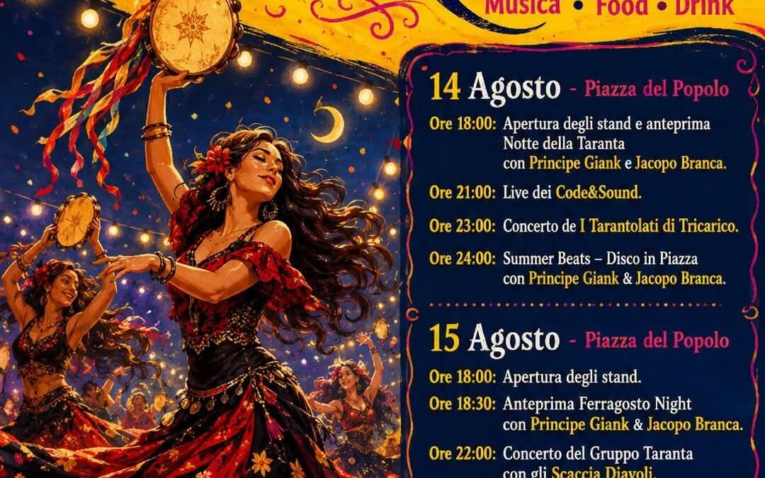 Palazzolo Acreide si accende con le “Notti della Taranta 2026”