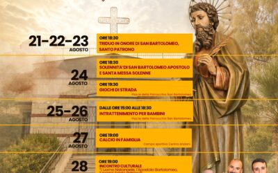 Festa di San Bartolomeo a Città Giardino: Dal 21 al 30 Agosto. Gran finale con Simone Cristicchi