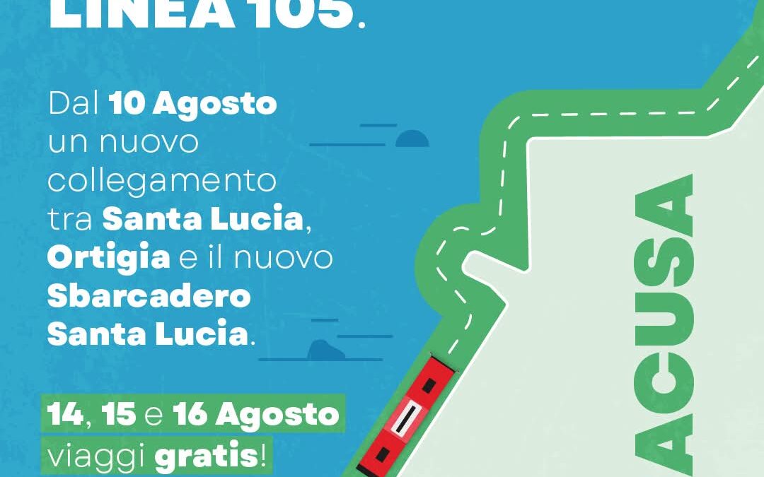 Siracusa, al via la nuova linea bus 105: collegamenti strategici tra Ortigia e i luoghi chiave della città