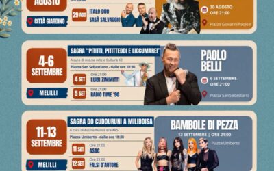 Melilli e frazioni celebrano la fine dell’estate con la rassegna “Le Sagre”: musica, spettacoli e grandi ospiti