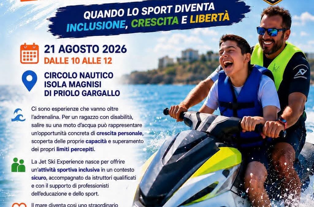 Sport e disabilità: a Priolo Gargallo la “Jet Ski Experience” promuove l’inclusione in mare