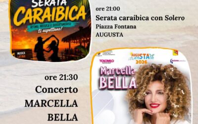 Augusta | Stasera un martedì tra ritmo caraibico e il grande concerto di Marcella Bella