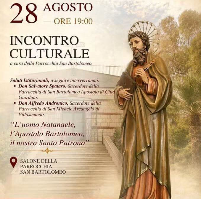 Incontro culturale dedicato a San Bartolomeo | Appuntamento il 28 agosto a Città Giardino