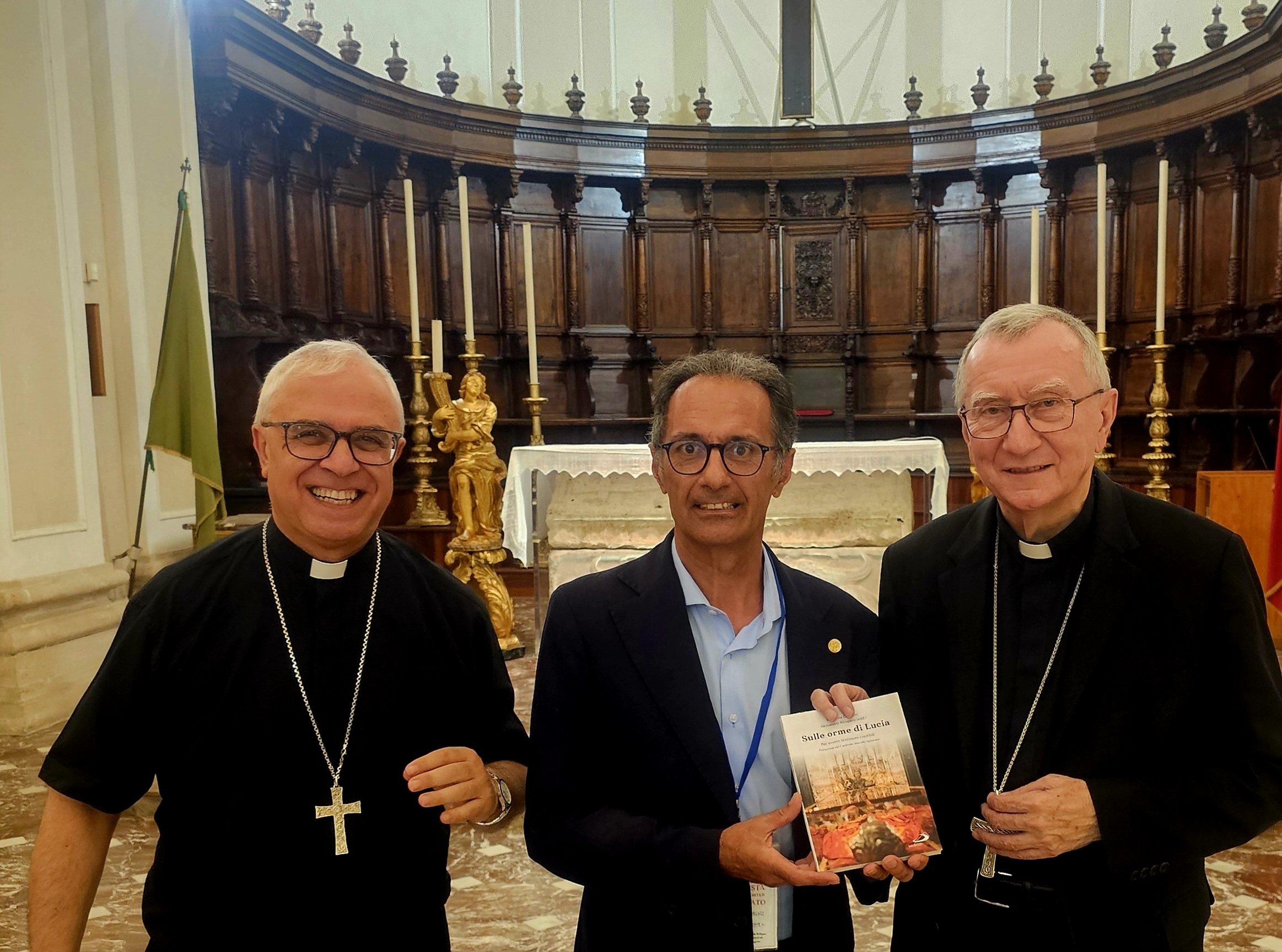 Il cardinale Pietro Parolin Di Salvo e Mons Luigi Renna