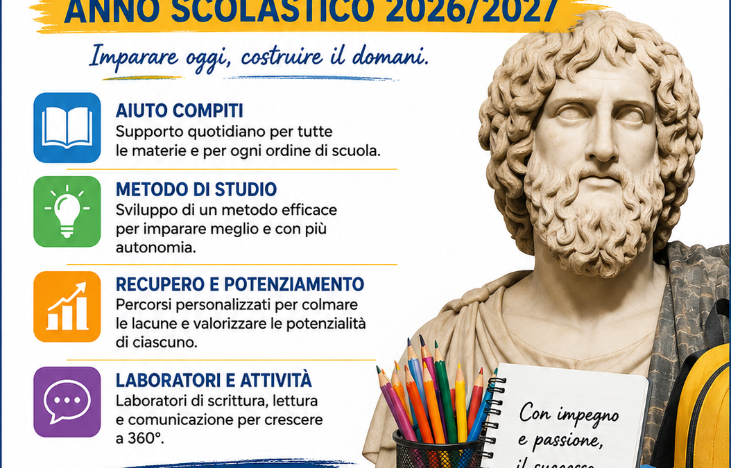 Archiviato il Ferragosto, lo Studio Professionale Angelo Di Tommaso dà ufficialmente il via alle iscrizioni per il nuovo Doposcuola 2026/2027