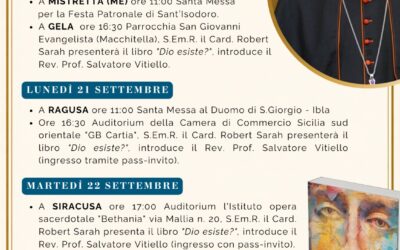 Il Cardinale Robert Sarah in Sicilia: tre giorni di incontri e fede per presentare il libro “Dio esiste?”