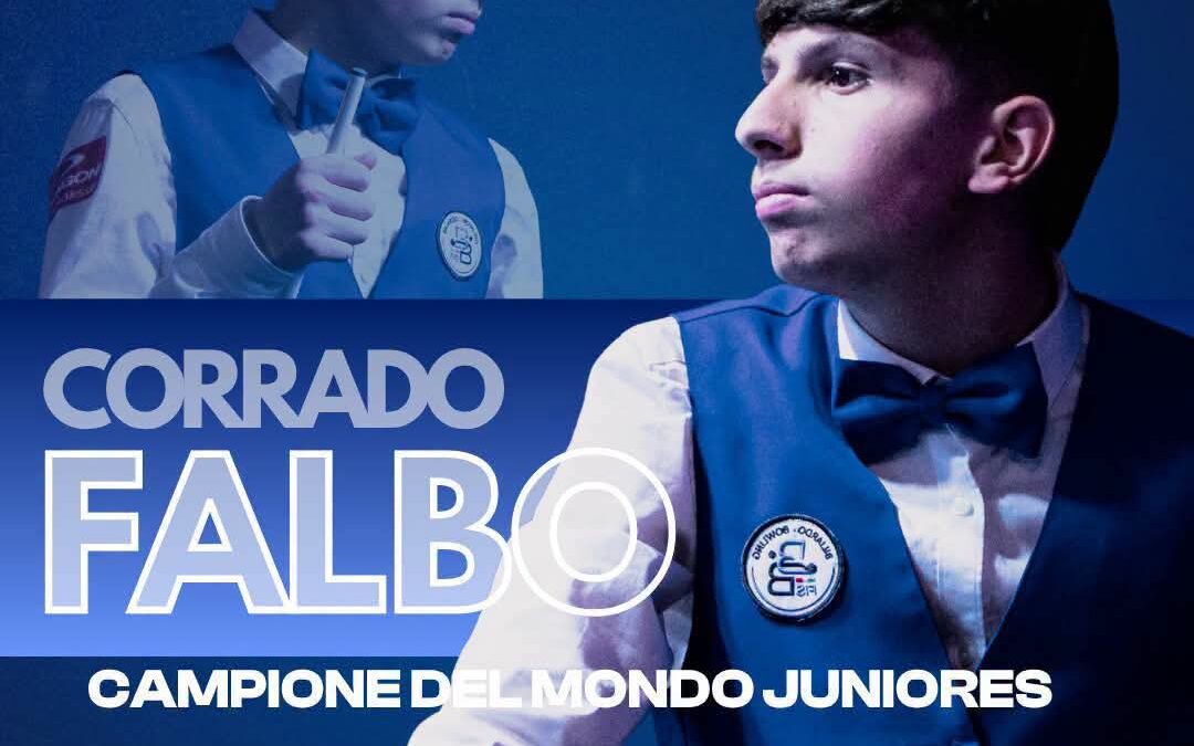 Corrado Falbo si laurea Campione del Mondo Juniores di biliardo