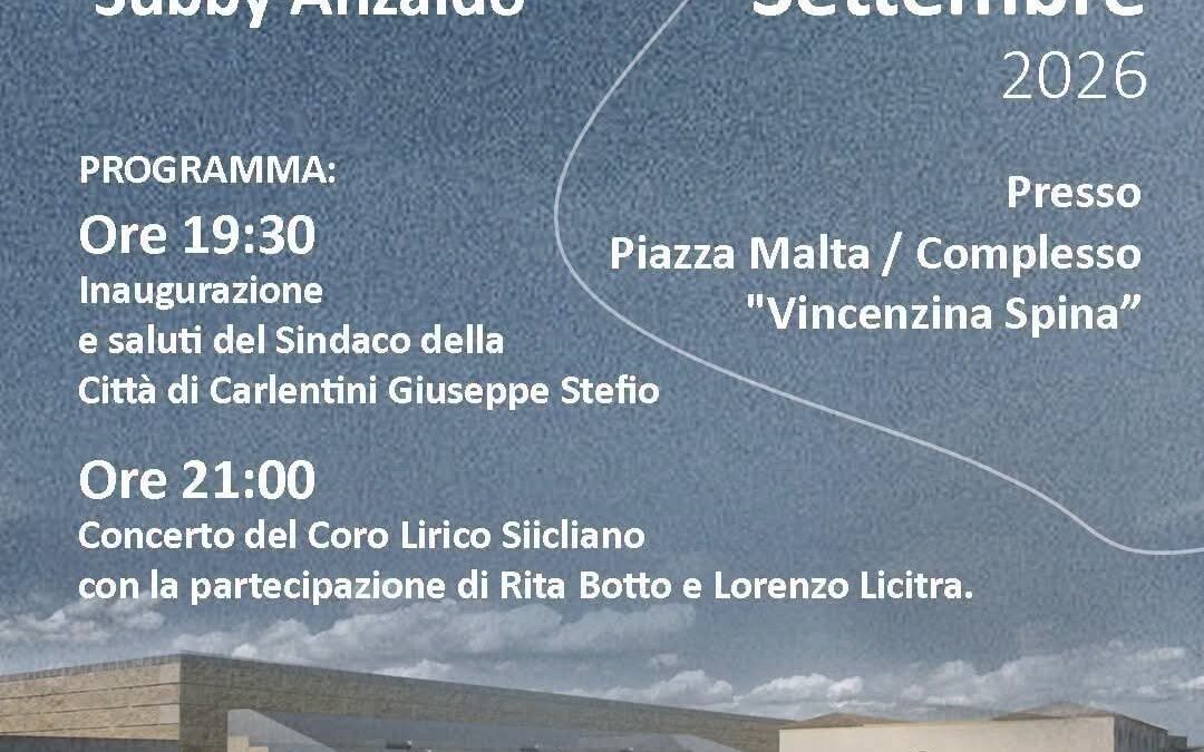 Si inaugura il nuovo Teatro all’aperto “Subby Anzaldo” a Carlentini