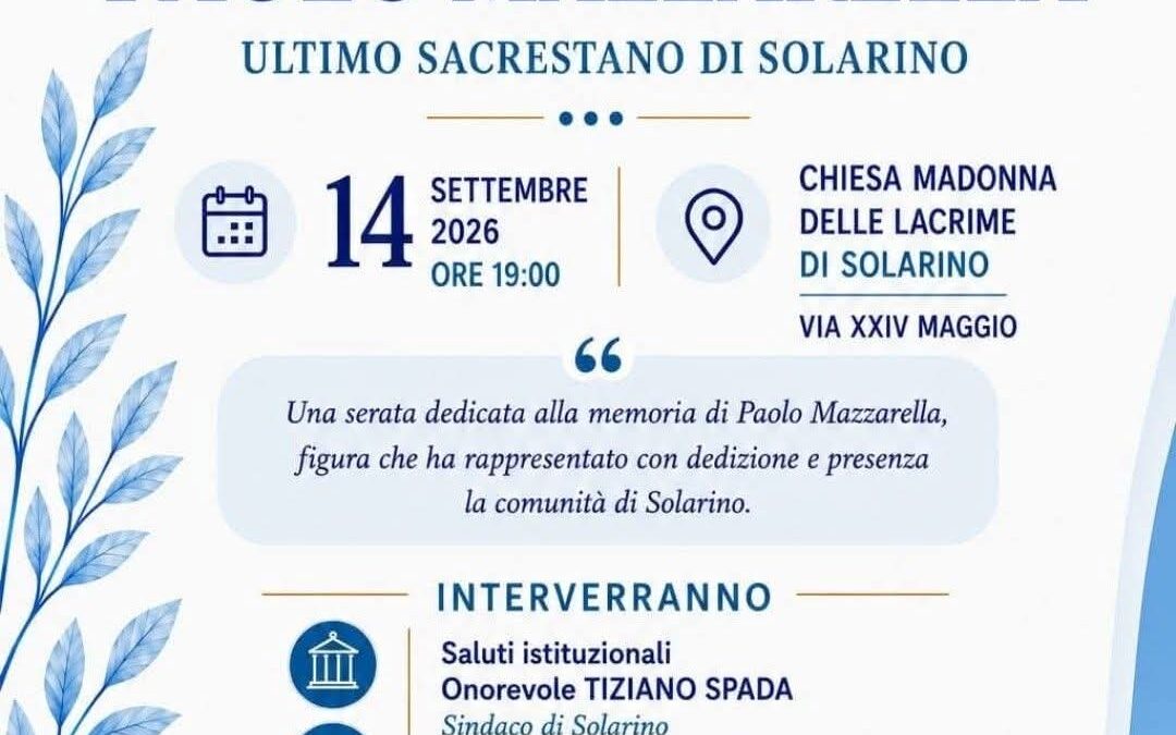 Solarino ricorda Paolo Mazzarella: una serata in memoria dell’ultimo sacrestano