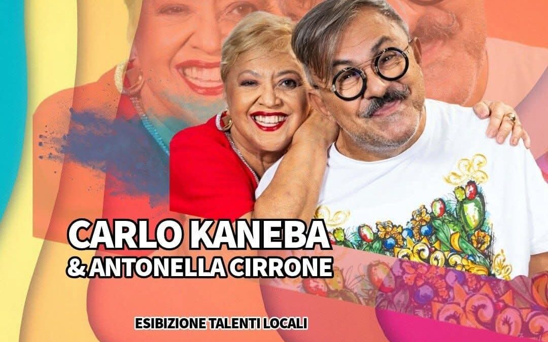Stasera, alla festa di Sant’Anna a Belvedere, lo spettacolo di Carlo Kaneba e Antonella Cirrone. Poi i fuochi a mezzanotte
