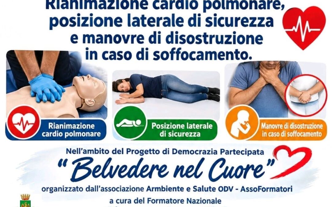 Corso di primo soccorso BLS-PBLS a Belvedere: imparare le manovre che salvano la vita