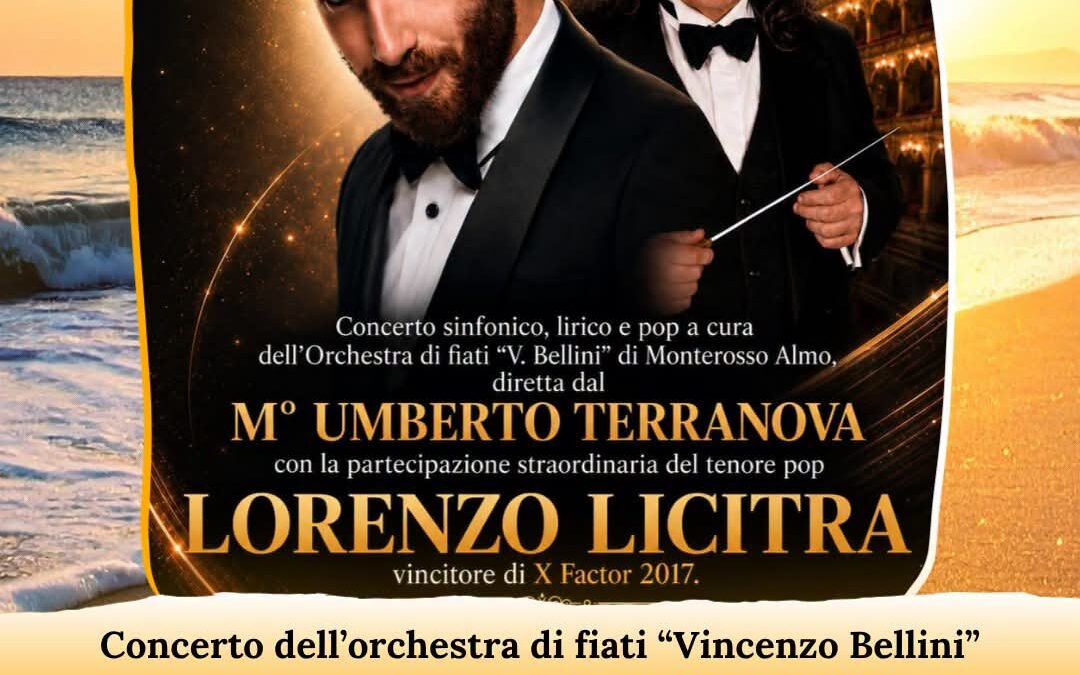 Musica ad Augusta. In piazza Duomo il concerto della “V. Bellini” con Lorenzo Licitra