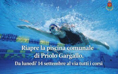 Riapre la piscina comunale di Priolo Gargallo | Dal 14 Settembre al via tutti i corsi