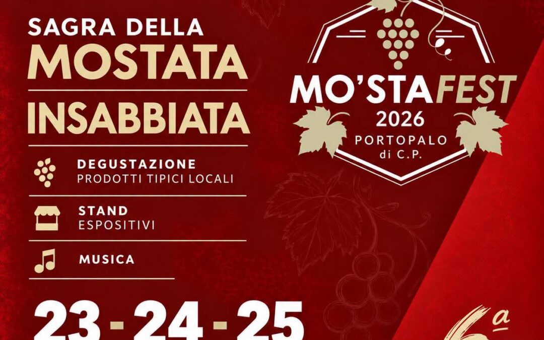 Portopalo si prepara alla 6ª edizione della Sagra della Mostata Insabbiata – Mo’staFest 2026