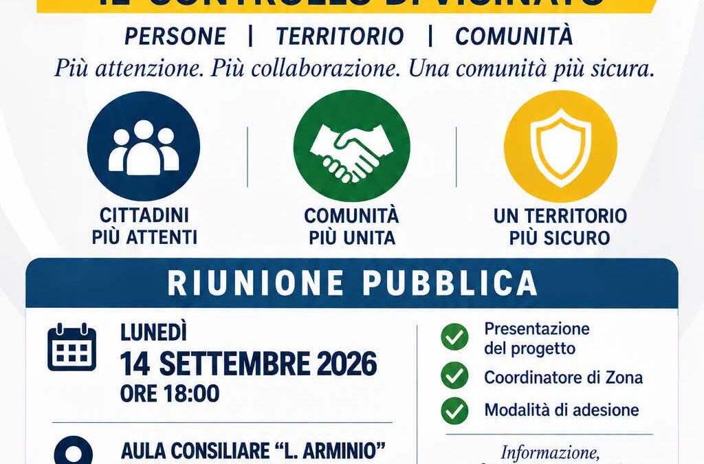 Buccheri Sicura: al via il progetto sul Controllo di Vicinato