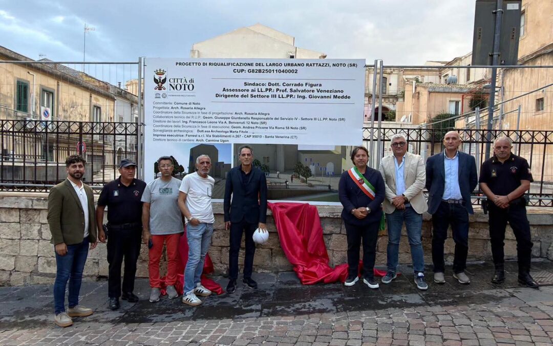 Nuova piazza: al via i lavori di riqualificazione in Largo Rattazzi a Noto