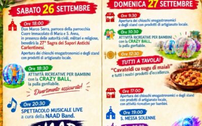 Sagra dei Sapori Antichi Carlentinesi: il programma del 27° appuntamento