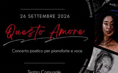 Avola: al Teatro Comunale va in scena “Questo Amore”, concerto poetico per pianoforte e voce