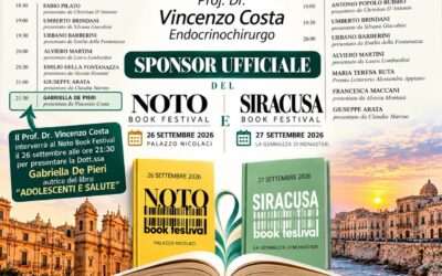 Noto Book Festival, il Prof. Dr. Vincenzo Costa presenta “Adolescenti e Salute” di Gabriella De Pieri