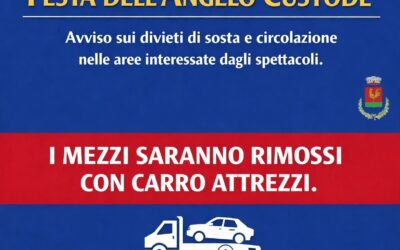 Festa dell’Angelo Custode: modifiche alla viabilità e avviso sui divieti di sosta