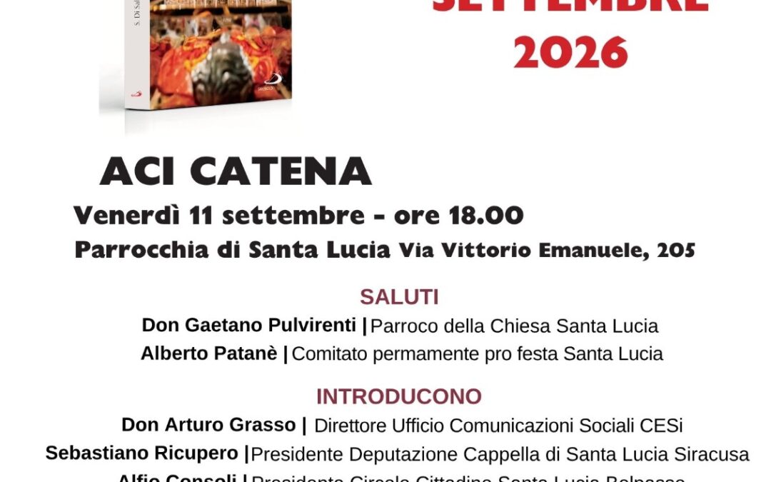 Aci Catena: alla Parrocchia Santa Lucia la presentazione del libro “Sulle orme di Lucia”