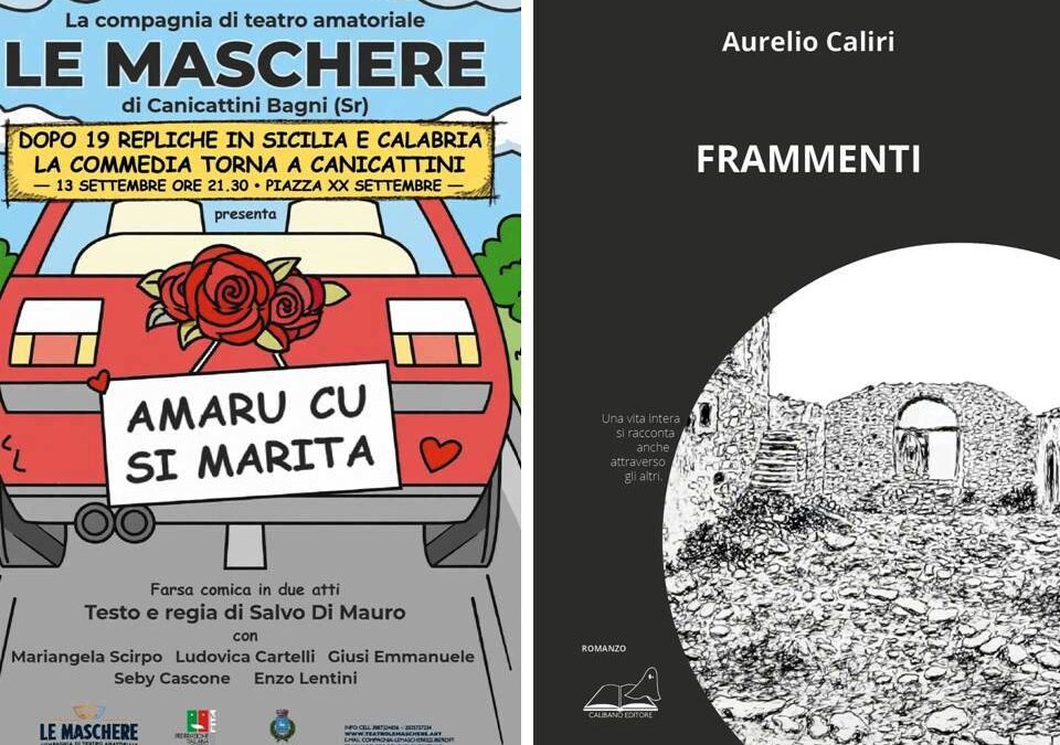 Canicattini Bagni, maltempo e impegni dell’autore: rinviati lo spettacolo teatrale e la presentazione del libro di Aurelio Caliri