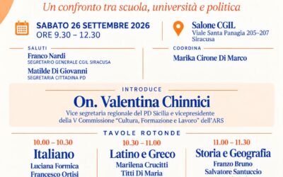 “Quale scuola per il futuro?”: a Siracusa un dibattito tra scuola, università e politica