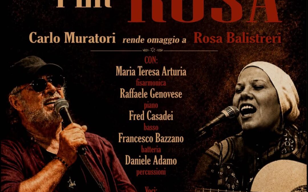 “Una piazza per Rosa” rinviato per prevista pioggia: il concerto si terrà domenica 20 settembre