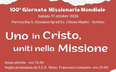 Sortino Accoglie la 100ª Giornata Missionaria Mondiale: “Uno in Cristo, Uniti nella Missione”